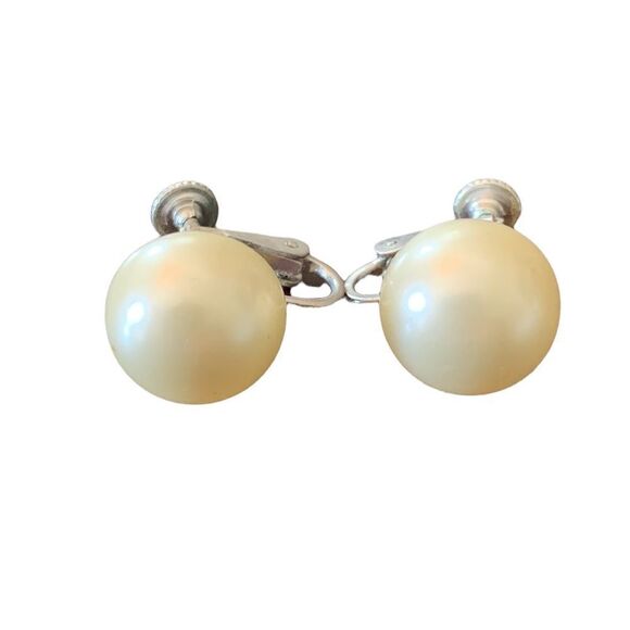 Vintage Bundle of Five Screw Back Clip On Round Earrings Costume Jewelry - Picture 4 of 13